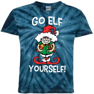 Go Elf Yourself Funny Christmas Kids Tie-Dye T-Shirt