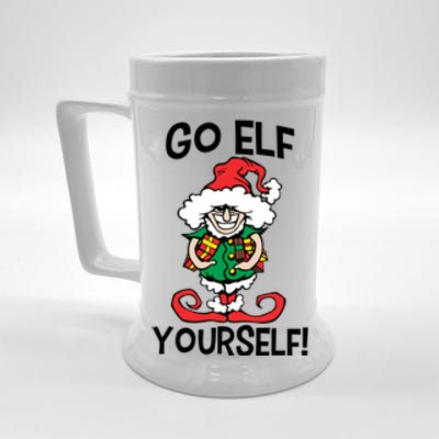 Go Elf Yourself Funny Christmas Beer Stein