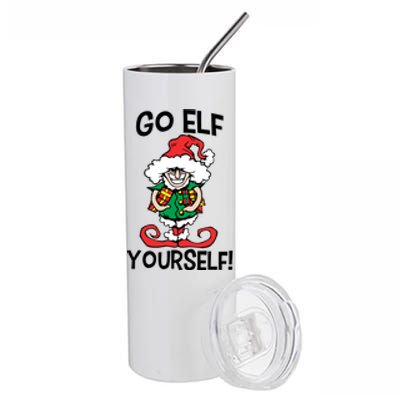 Go Elf Yourself Funny Christmas Stainless Steel Tumbler