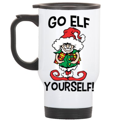 Go Elf Yourself Funny Christmas Stainless Steel Travel Mug