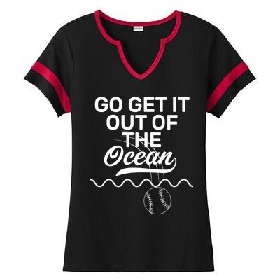 Go Get It Out Of The Ocean Ladies Halftime Notch Neck Tee