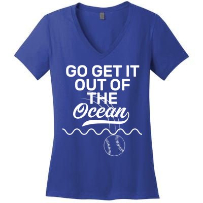 Go Get It Out Of The Ocean Women's V-Neck T-Shirt