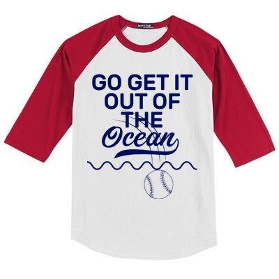 Go Get It Out Of The Ocean Kids Colorblock Raglan Jersey