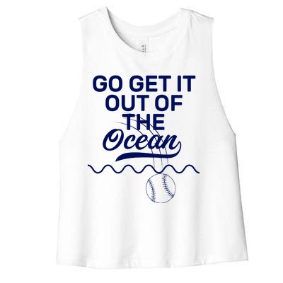 Go Get It Out Of The Ocean Women's Racerback Cropped Tank