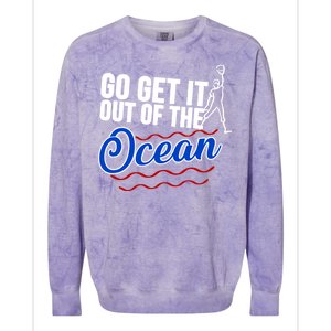 Go Get It Out Of The Ocean Baseball Colorblast Crewneck Sweatshirt