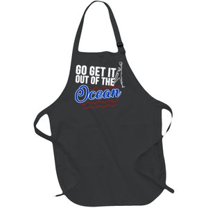 Go Get It Out Of The Ocean Baseball Full-Length Apron With Pockets