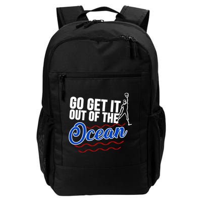 Go Get It Out Of The Ocean Baseball Daily Commute Backpack