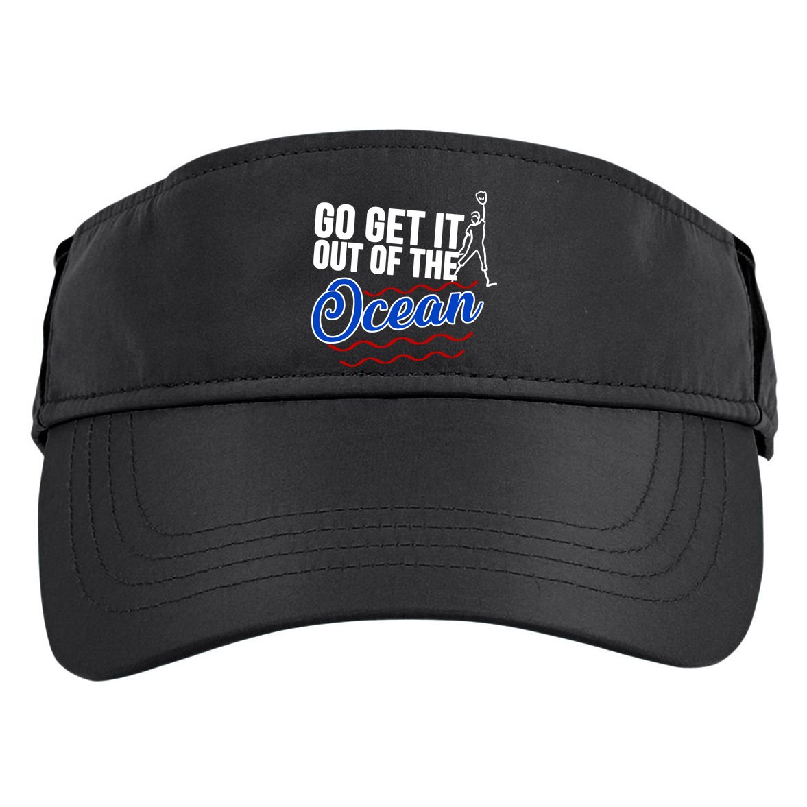 Go Get It Out Of The Ocean Baseball Adult Drive Performance Visor