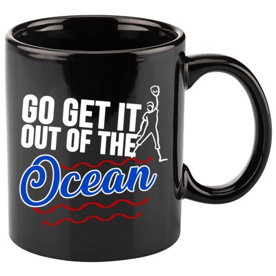 Go Get It Out Of The Ocean Baseball 11oz C Handle Ceramic Mug