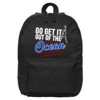 Go Get It Out Of The Ocean Baseball 16 in Basic Backpack