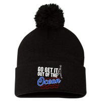 Go Get It Out Of The Ocean Baseball Pom Pom 12in Knit Beanie