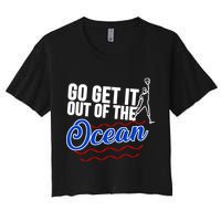 Go Get It Out Of The Ocean Baseball Crop Top