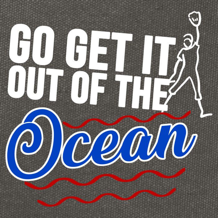 Go Get It Out Of The Ocean Baseball Cotton Canvas Backpack