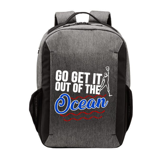 Go Get It Out Of The Ocean Baseball Vector Backpack