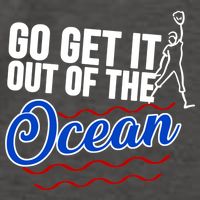Go Get It Out Of The Ocean Baseball Vector Backpack