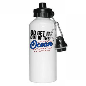 Go Get It Out Of The Ocean Baseball Aluminum Water Bottle