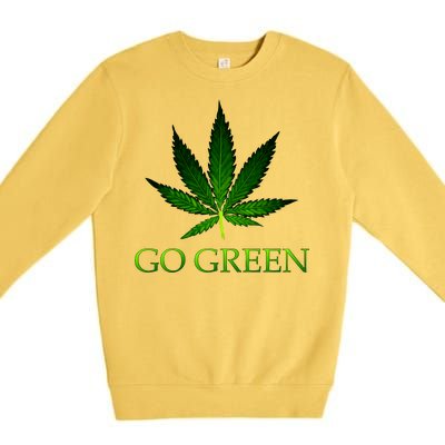 Go Green Medical Marijuana Weed Premium Crewneck Sweatshirt