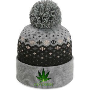 Go Green Medical Marijuana Weed The Baniff Cuffed Pom Beanie