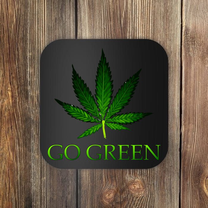 Go Green Medical Marijuana Weed Coaster