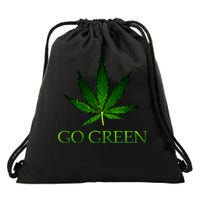 Go Green Medical Marijuana Weed Drawstring Bag