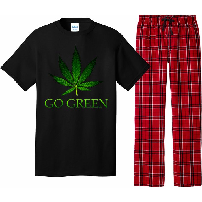 Go Green Medical Marijuana Weed Pajama Set