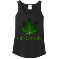 Go Green Medical Marijuana Weed Ladies Essential Tank