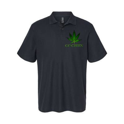 Go Green Medical Marijuana Weed Softstyle Adult Sport Polo