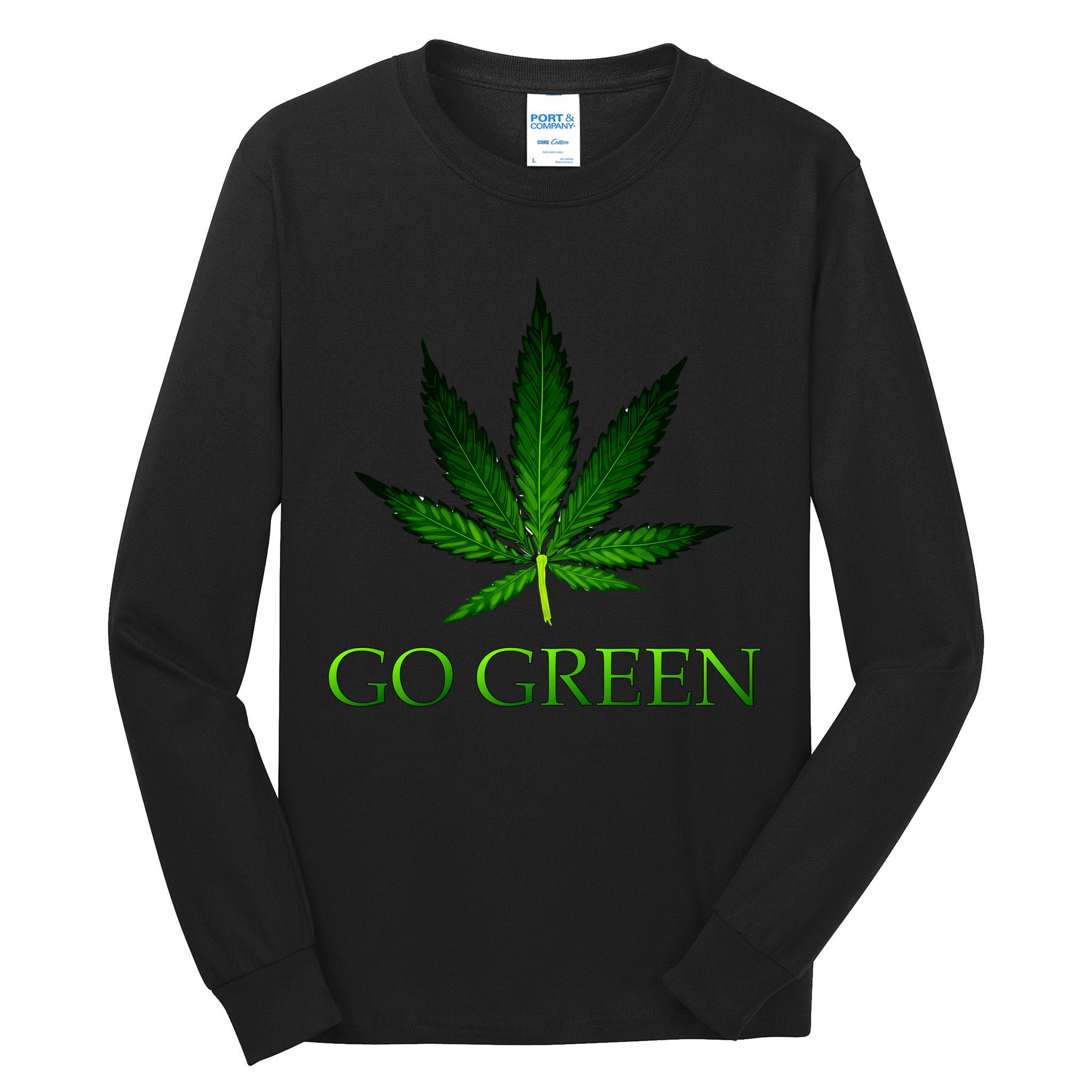 Go Green Medical Marijuana Weed Tall Long Sleeve T-Shirt