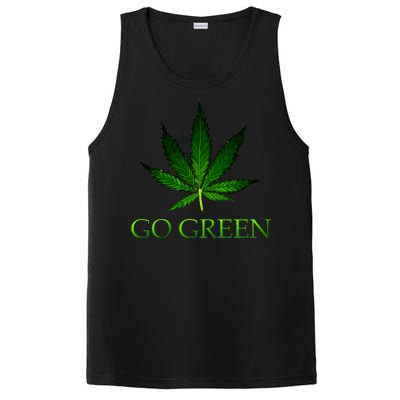 Go Green Medical Marijuana Weed PosiCharge Competitor Tank