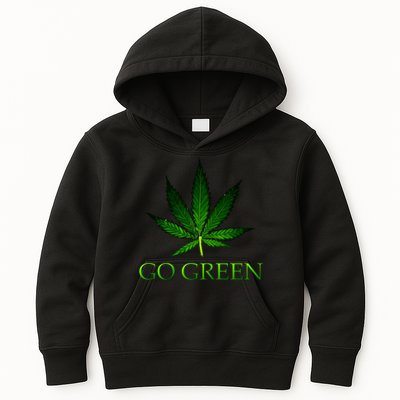 Go Green Medical Marijuana Weed Kids Hoodie