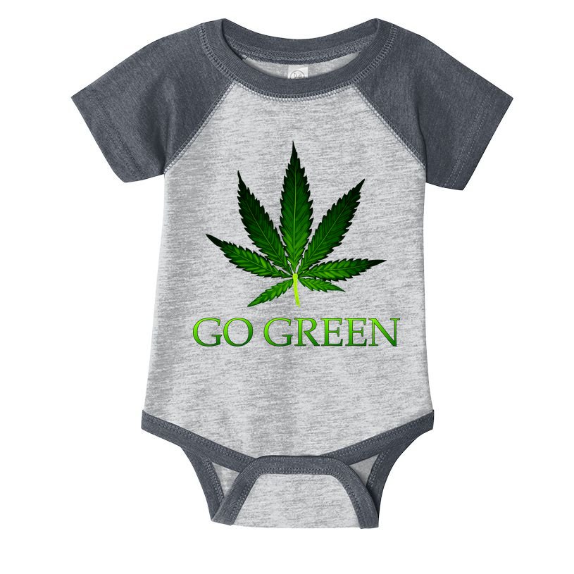 Go Green Medical Marijuana Weed Infant Baby Jersey Bodysuit