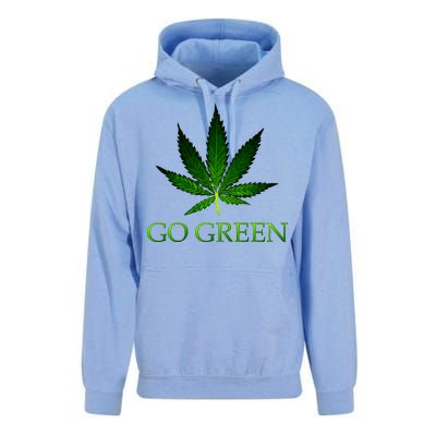 Go Green Medical Marijuana Weed Unisex Surf Hoodie