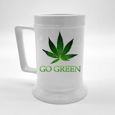 Go Green Medical Marijuana Weed Beer Stein