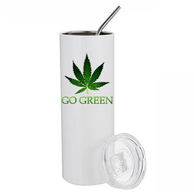 Go Green Medical Marijuana Weed Stainless Steel Tumbler