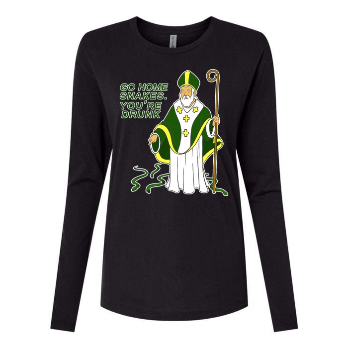 Go Home Snakes Your Drunk St Patrick's Womens Cotton Relaxed Long Sleeve T-Shirt