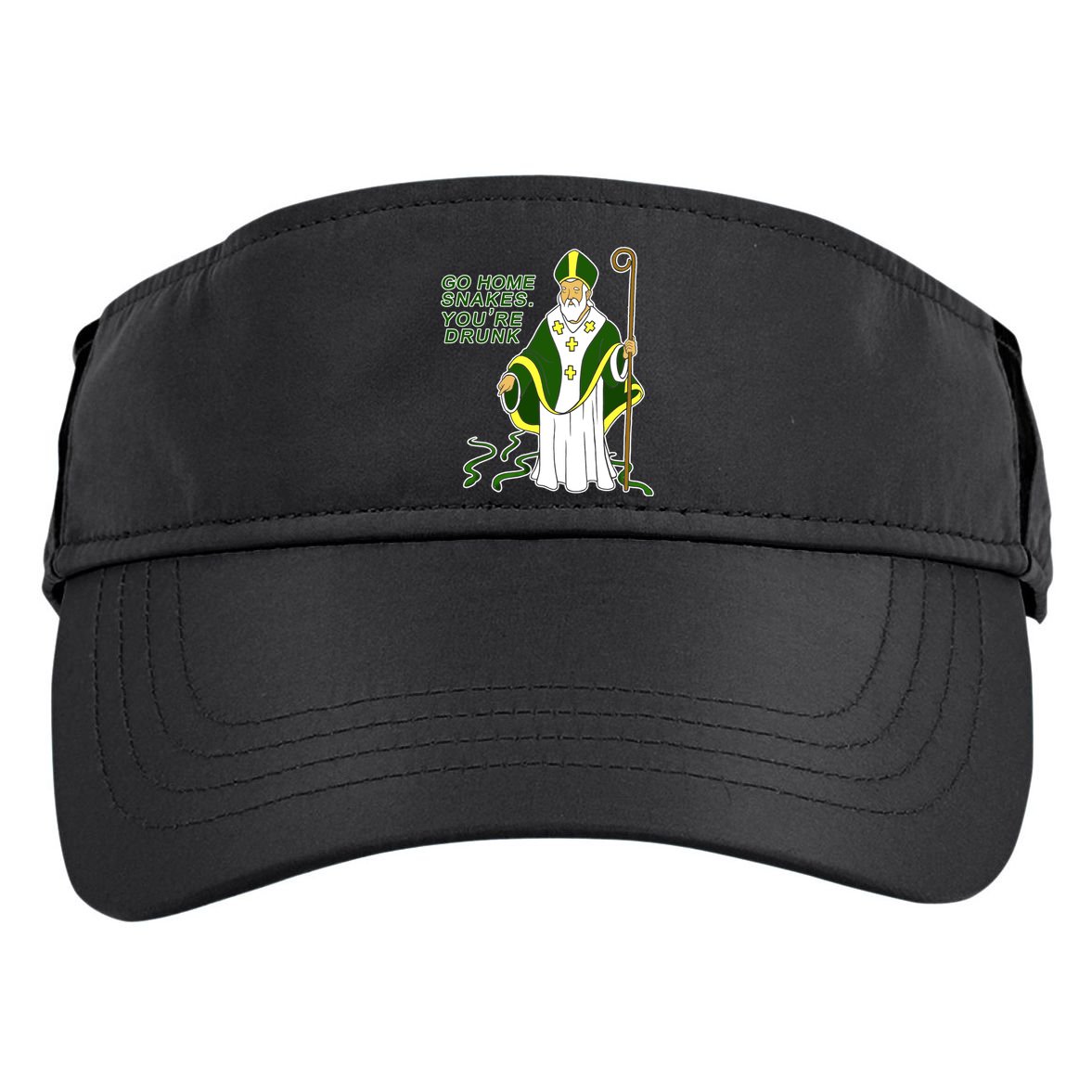 Go Home Snakes Your Drunk St Patrick's Adult Drive Performance Visor