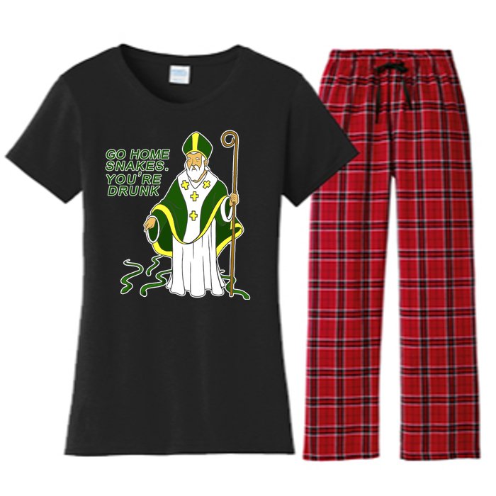 Go Home Snakes Your Drunk St Patrick's Women's Flannel Pajama Set