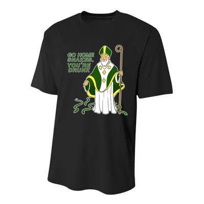 Go Home Snakes Your Drunk St Patrick's Youth Performance Sprint T-Shirt