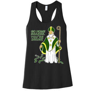 Go Home Snakes Your Drunk St Patrick's Women's Racerback Tank