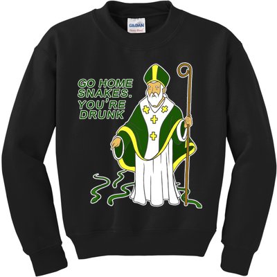 Go Home Snakes Your Drunk St Patrick's Kids Sweatshirt