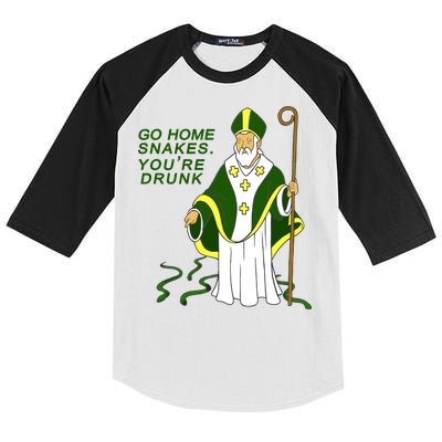 Go Home Snakes Your Drunk St Patrick's Kids Colorblock Raglan Jersey