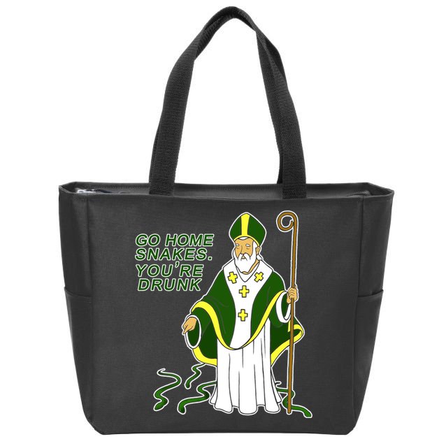 Go Home Snakes Your Drunk St Patrick's Zip Tote Bag
