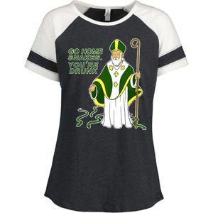 Go Home Snakes Your Drunk St Patrick's Enza Ladies Jersey Colorblock Tee