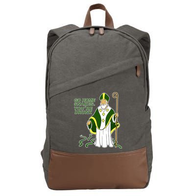 Go Home Snakes Your Drunk St Patrick's Cotton Canvas Backpack