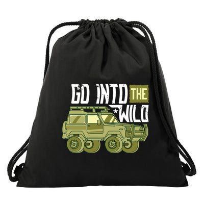 Go Into The Wild Drawstring Bag
