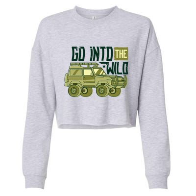 Go Into The Wild Cropped Pullover Crew