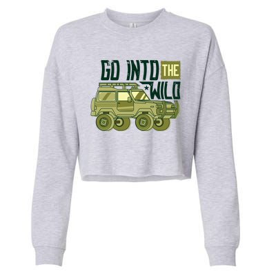 Go Into The Wild Cropped Pullover Crew