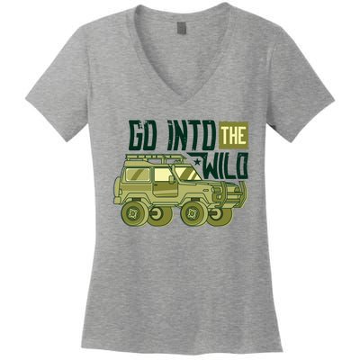 Go Into The Wild Women's V-Neck T-Shirt