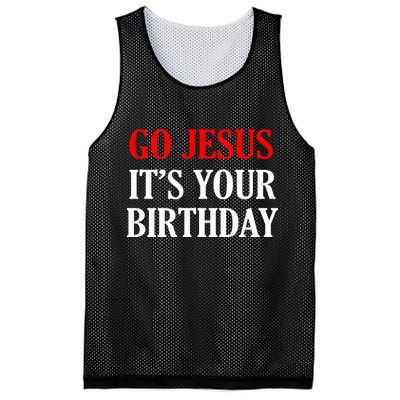 Go Jesus, It's Your Birthday Mesh Reversible Basketball Jersey Tank