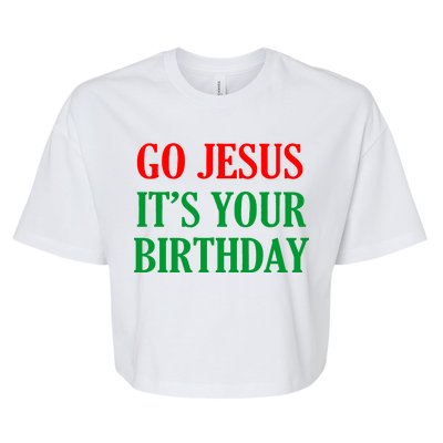 Go Jesus, It's Your Birthday Bella+Canvas Jersey Crop Tee